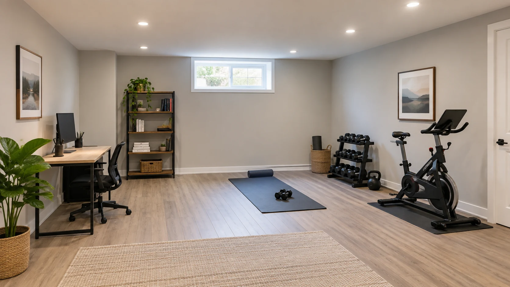 Home Gym + Office design concept