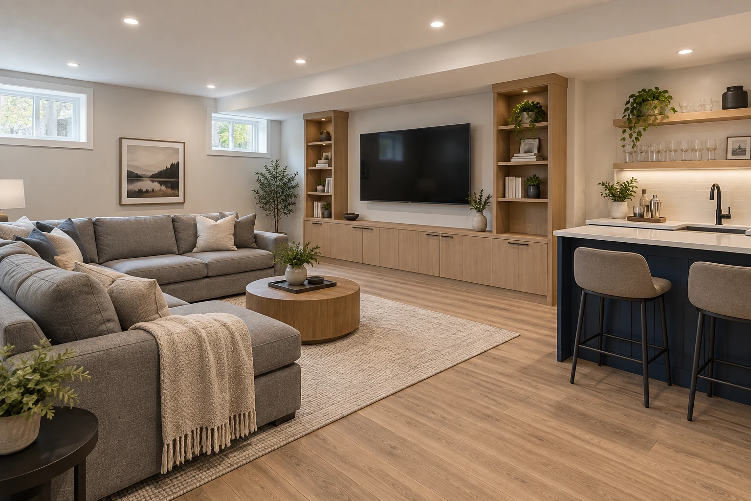 The Kingsway — illustrative basement interior